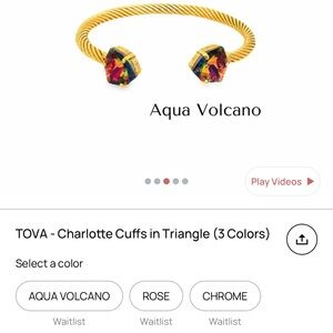 TOVA Charlotte Cuff Bracelet - Aqua Volcano